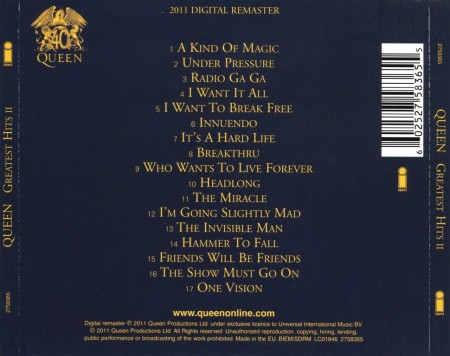 Queen - Greatest Hits I & II (1981/2011 Digital Remaster)