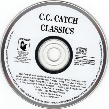 C.C. Catch - Classics (1989) APE