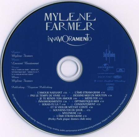 Mylene Farmer - Innamoramento (1999) FLAC