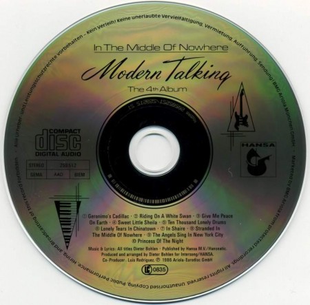 Modern Talking - In The Middle Of Nowhere (1986) MP3 & FLAC