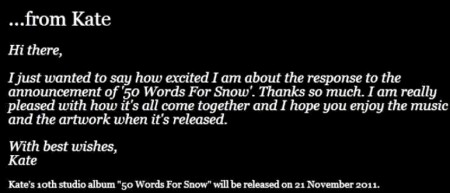 Kate Bush - 50 Words For Snow (2011)