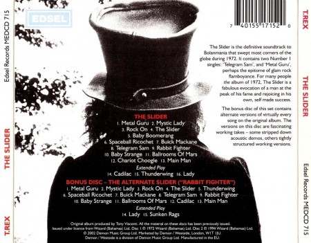 T. Rex - The Slider (2 CD, 1972/2002 Extended)