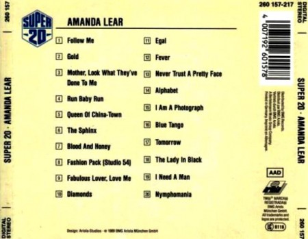 Amanda Lear - Super 20 (1989)