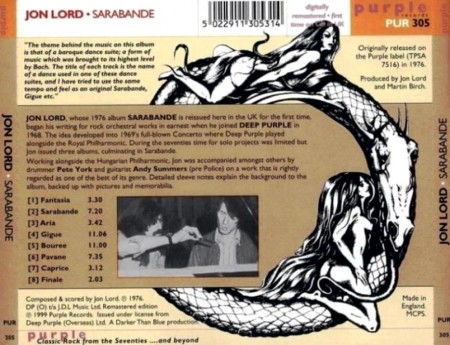 Jon Lord - Sarabande (1976/1999 Remaster) MP3 & APE