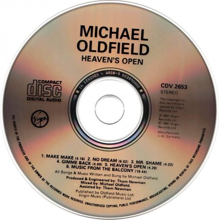 Michael Oldfield/Mike Oldfield - Heaven's Open (1991) FLAC