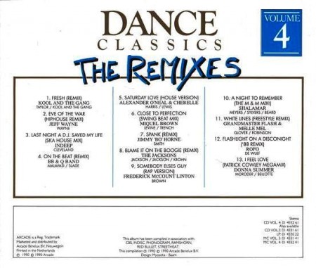 Dance Classics - The Remixes. Vol. 1-4 (1989-1990)