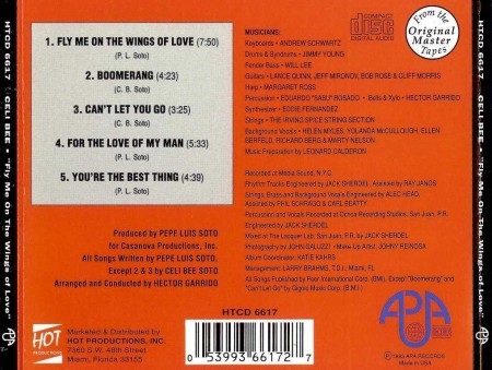 Celi Bee - Fly Me On The Wings Of Love (1978/Reissue 1993)