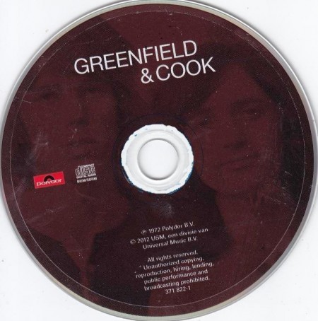 Greenfield & Cook - Greenfield & Cook (1972/2012 Reissue)