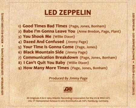 Led Zeppelin - Led Zeppelin (1969) FLAC
