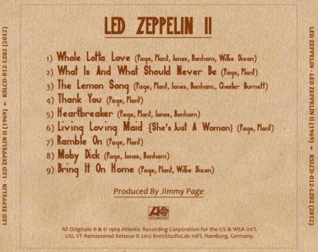 Led Zeppelin - Led Zeppelin II (1969) FLAC