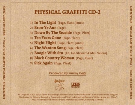 Led Zeppelin - Physical Graffiti (2 LP, 1975) FLAC